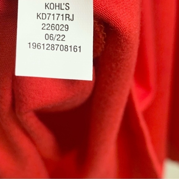 DRAPER JAMES RSVP Red Jersey Knit Fit and Flare Wrap Dress Size Medium - Picture 8 of 10